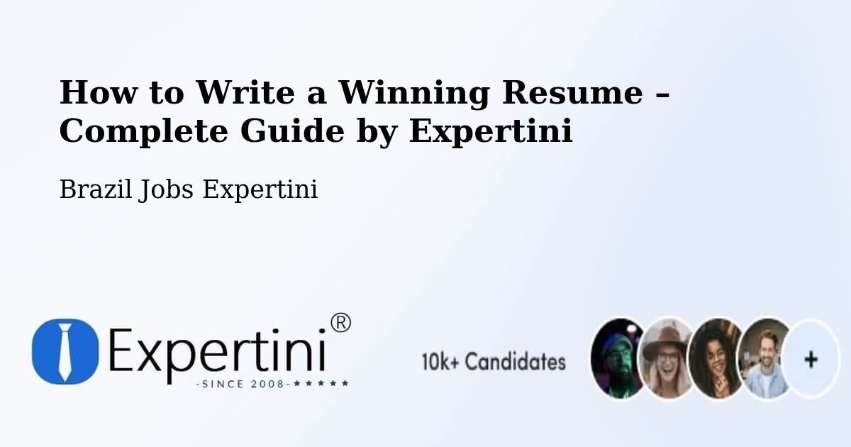Resume Writing Guide for Job Seekers – Vanini - Vanini, Brazil Jobs Expertini